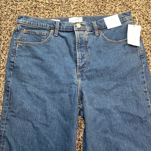 Universal Thread Highest Rise Straight Leg Classic Blue Denim Jeans Size 14 NWT - Picture 2 of 8